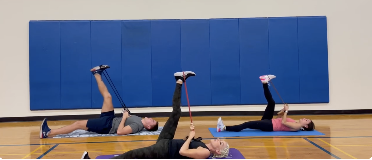 Hip and Leg Stretches with Rope, Strap or Band